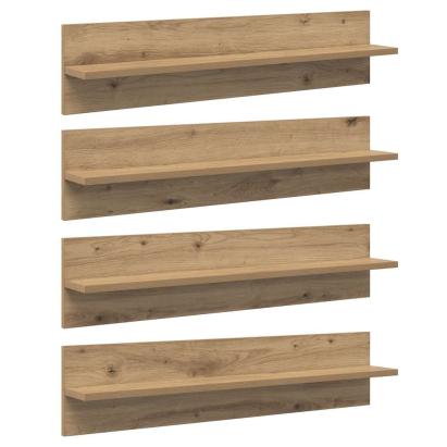 Șemele de perete 4 pcs Stejar Artizanal 80 x 11,5 x 18 cm GartenMobel Dekor