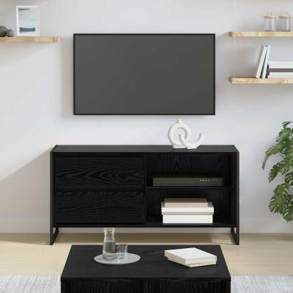 Cabinet TV Stejar Negru 100 x 36 x 49,5 cm Lemn compozit GartenMobel Dekor
