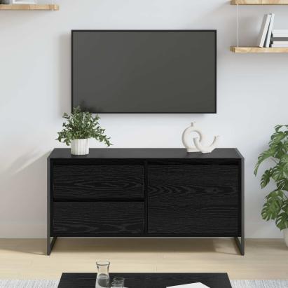 Cabinet TV Stejar Negru 100 x 36 x 49.5 cm Lemn compozit GartenMobel Dekor
