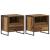 Noptieră 2 pcs Lemn Vechi 50 x 39,5 x 50 cm Lemn compozit GartenMobel Dekor