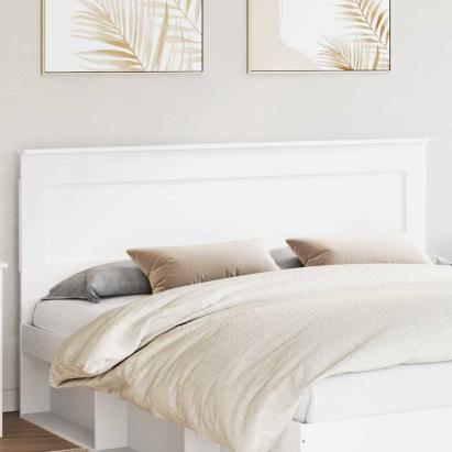 Tăblie cap cu headboard Alb 200 cm Lemn compozit GartenMobel Dekor
