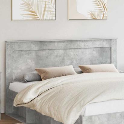 Tăblie cap cu headboard Gri din beton 200 cm Lemn compozit GartenMobel Dekor