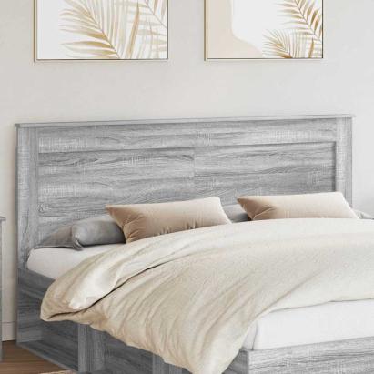 Tăblie cap cu headboard Gri Sonoma 200 cm Lemn compozit GartenMobel Dekor