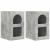 Noptieră 2 pcs Gri din beton 29.5 x 35 x 50 cm Lemn compozit GartenMobel Dekor