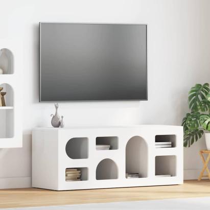 Cabinet TV Alb 100 x 35 x 40 cm Lemn compozit GartenMobel Dekor