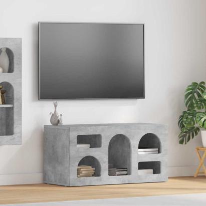 Cabinet TV Gri din beton 80 x 35 x 40 cm Lemn compozit GartenMobel Dekor