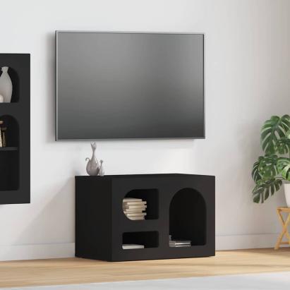 Cabinet TV Negru 60 x 35 x 40 cm Lemn compozit GartenMobel Dekor