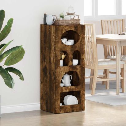 Bufet Stejar fumuriu 40 x 35 x 100,5 cm Lemn compozit GartenMobel Dekor