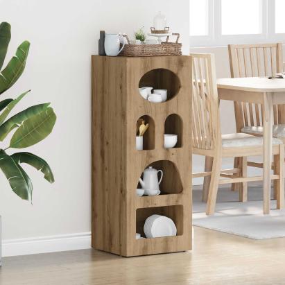 Bufet Stejar Artizanal 40 x 35 x 100,5 cm Lemn compozit GartenMobel Dekor