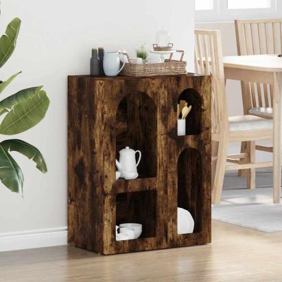 Bufet Stejar fumuriu 59 x 35 x 80.5 cm Lemn compozit GartenMobel Dekor