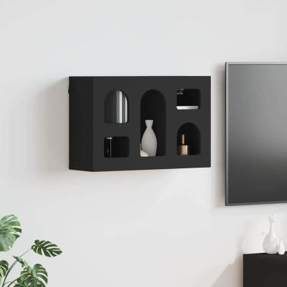 Dulap suspendat cu raft Negru 60 x 20 x 40 cm Lemn compozit GartenMobel Dekor