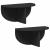 Raft de perete 2 pcs Negru 38 x 19 x 19 cm Lemn compozit GartenMobel Dekor