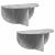 Raft de perete Pe perete 2 pcs Gri din beton 38 x 19 x 19 cm GartenMobel Dekor