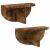 Raft de perete Pe perete 2 pcs Stejar fumuriu 38 x 19 x 19 cm GartenMobel Dekor