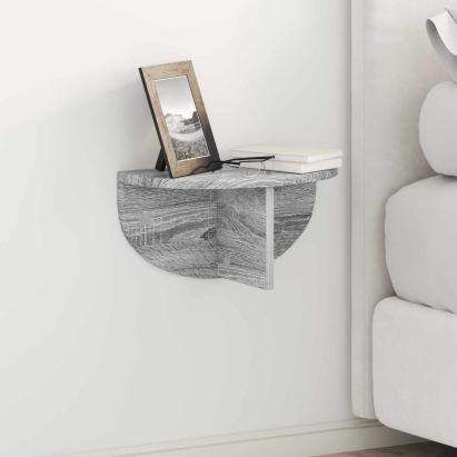 Raft de perete 2 pcs Gri Sonoma 38 x 19 x 19 cm Lemn compozit GartenMobel Dekor