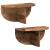 Raft de perete 2 pcs Lemn vechi 38 x 19 x 19 cm Lemn compozit GartenMobel Dekor