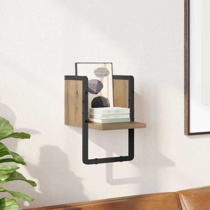 Raft de perete Stejar artizanal 20 x 25 x 30 cm Lemn compozit GartenMobel Dekor