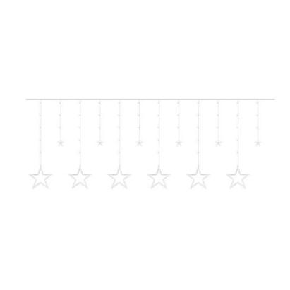 Instalatie luminoasa tip perdea, model stea mare, alb cald, 8 moduri iluminare, interior-exterior, IP44, 138 LED, 2.5 m GartenVIP DiyLine