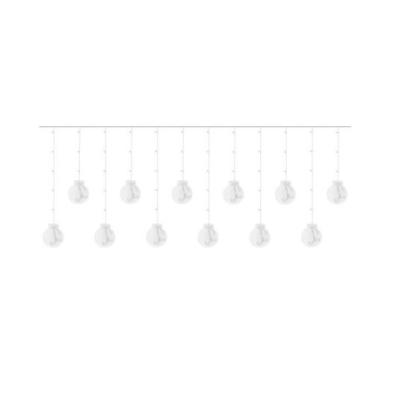 Instalatie luminoasa tip perdea, model glob, alb cald, 8 moduri iluminare, interior-exterior, IP44, 108 LED, 2.6 m GartenVIP DiyLine