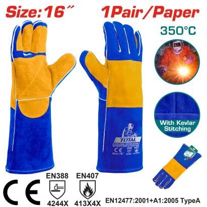 TOTAL - MANUSI DE PROTECTIE - SUDOR - PIELE - MARIME 16 PowerTool TopQuality