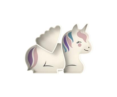 FARFURIE COMPARTIMENTATA DIN SILICON CU VENTUZA, MELII LUXE, UNICORN SuperHeroes ToysZone