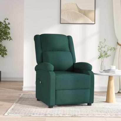 Fotoliu rabatabil electric, verde închis, material textil GartenMobel Dekor