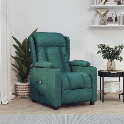 Fotoliu rabatabil electric, verde închis, material textil GartenMobel Dekor