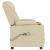 Fotoliu de masaj electric rabatabil, crem, textil GartenMobel Dekor