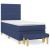 Pat box spring cu saltea, albastru, 90x190 cm, textil GartenMobel Dekor