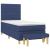 Pat box spring cu saltea, albastru, 90x190 cm, textil GartenMobel Dekor
