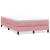 Pat cu arcuri fără saltea roz 120x220 cm catifea GartenMobel Dekor