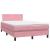 Pat box spring cu saltea, roz, 120x220 cm, catifea GartenMobel Dekor