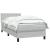 Pat box spring cu saltea, gri deschis, 90x210 cm, catifea GartenMobel Dekor