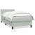 Pat box spring cu saltea, gri deschis, 90x210 cm, catifea GartenMobel Dekor
