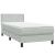 Pat box spring cu saltea, gri deschis, 90x210 cm, catifea GartenMobel Dekor