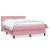 Pat box spring cu saltea, roz, 160x210 cm, catifea GartenMobel Dekor
