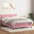 Pat box spring cu saltea, roz, 160x210 cm, catifea GartenMobel Dekor