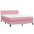 Pat box spring cu saltea, roz, 160x210 cm, catifea GartenMobel Dekor