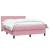 Pat box spring cu saltea, roz, 160x220 cm, catifea GartenMobel Dekor