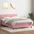 Pat box spring cu saltea, roz, 160x210 cm, catifea GartenMobel Dekor