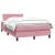 Pat box spring cu saltea, roz, 120x220 cm, catifea GartenMobel Dekor