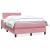 Pat box spring cu saltea, roz, 120x220 cm, catifea GartenMobel Dekor