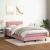 Pat box spring cu saltea, roz, 120x220 cm, catifea GartenMobel Dekor