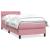 Pat box spring cu saltea, roz, 90x210 cm, catifea GartenMobel Dekor