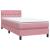 Pat box spring cu saltea, roz, 90x210 cm, catifea GartenMobel Dekor
