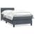 Pat box spring cu saltea, gri închis, 80x220 cm, catifea GartenMobel Dekor
