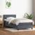 Pat box spring cu saltea, gri închis, 80x220 cm, catifea GartenMobel Dekor