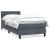 Pat box spring cu saltea, gri închis, 90x220 cm, catifea GartenMobel Dekor