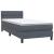 Pat box spring cu saltea, gri închis, 90x220 cm, catifea GartenMobel Dekor