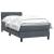 Pat box spring cu saltea, gri închis, 90x220 cm, catifea GartenMobel Dekor